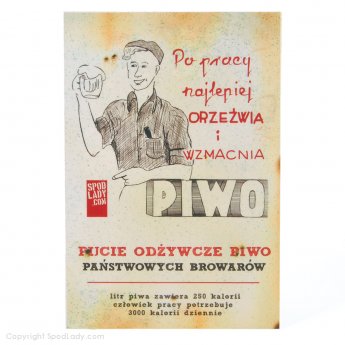 Tablica informacyjna "Od�ywcze piwo ludzi pracy"