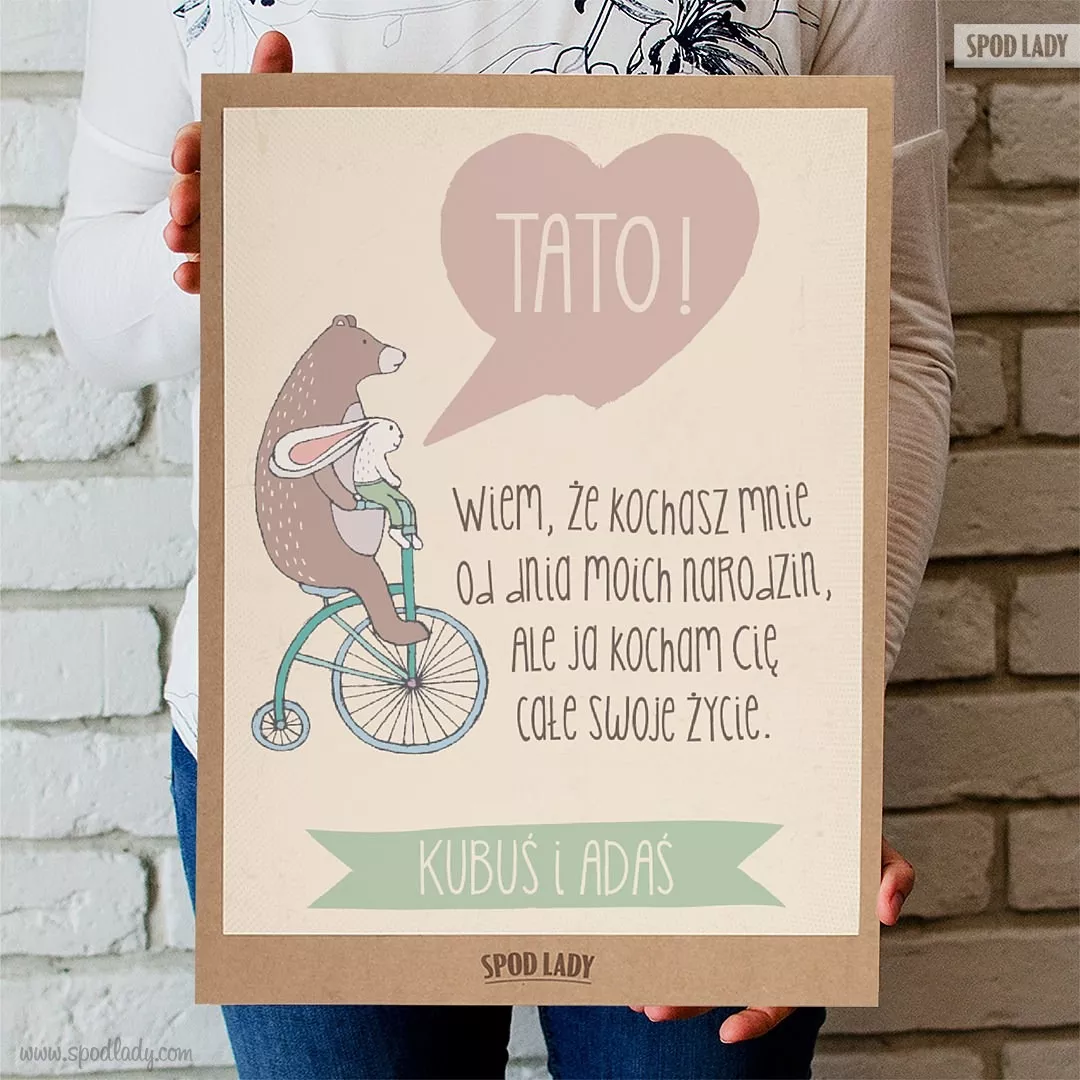 Obrazek Tato, wiem e kochasz - Plakat w ramce kartonowej w doniach