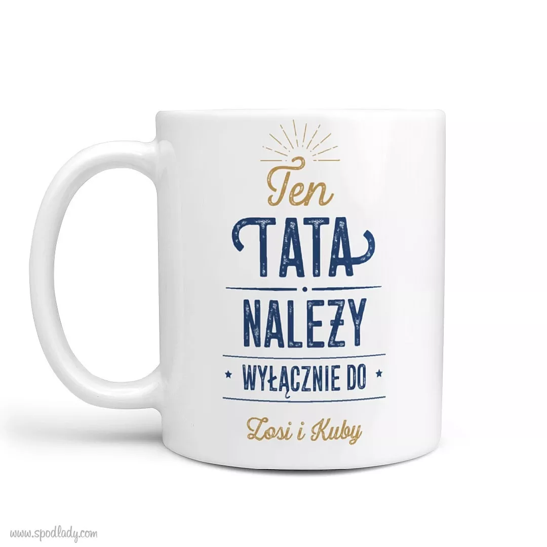 Prezent dla taty z kubkiem personalizowanym - kubek biay aranowane 2