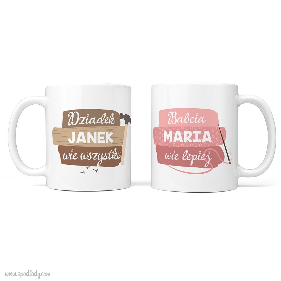 Zestaw �wi�teczny dla babci i dziadka - kubek bia�y g��wne 2 strony