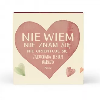 Duże serce piernikowe "Zakochana jestem"