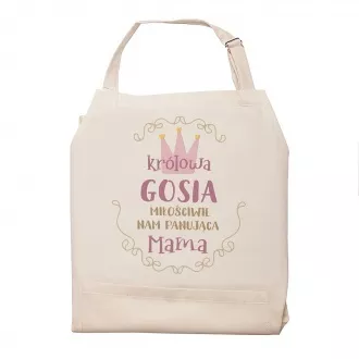 Fartuch z imieniem "Królowa mama"