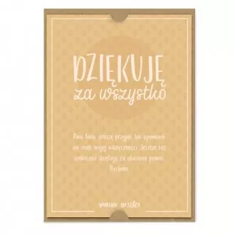 Kartka z dedykacją "Dziękuję"