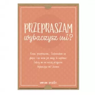 Kartka z dedykacją "Przepraszam"