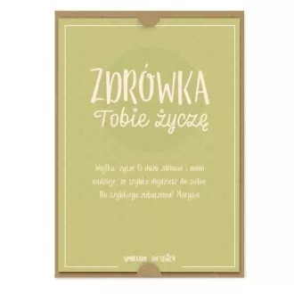 Kartka z dedykacją "Zdrówka życzę"