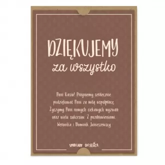 Kartka z dowolną dedykacją "Proste słowa"