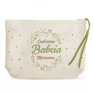 Kosmetyczka z imieniem "Cudowna babcia"