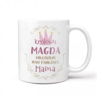 Kubek z imieniem "Królowa mama"