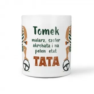 Kubek z imieniem "Tata akrobata"