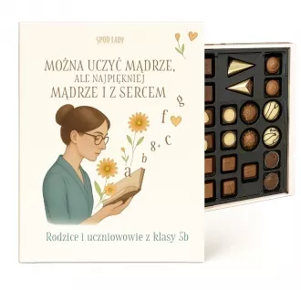 Personalizowana bombonierka "Mo�na uczy� m�drze i z sercem"