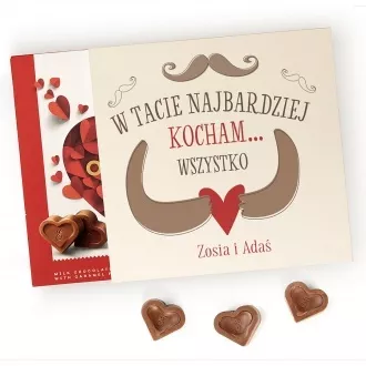 Personalizowane pralinki "W tacie najbardziej kocham wszystko"