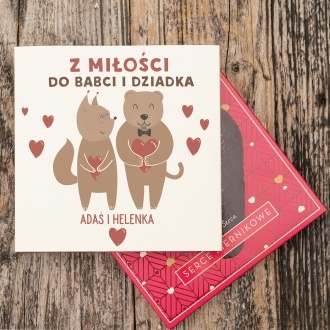 Personalizowane serce piernikowe od wnuczk�w