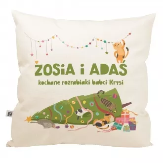 Poduszka "Koty świąteczne"