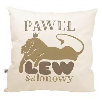 Poduszka "Lew salonowy" z imieniem