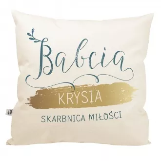 Poduszka personalizowana "Babcia - skarbnica mioci"