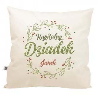 Poduszka z imieniem "Kapitalny dziadek"