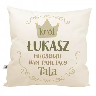 Poduszka z imieniem "Król tata"