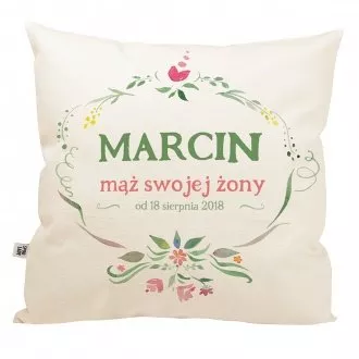 Poduszka z imieniem "Mąż swojej żony"
