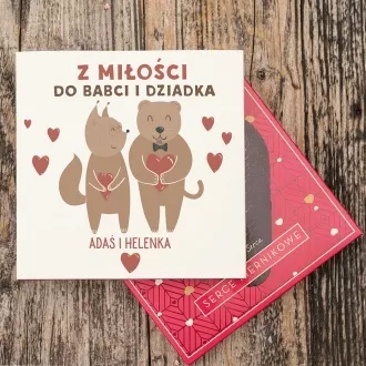 Personalizowane serce piernikowe od wnuczków
