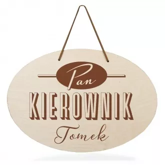 Tabliczka drewniana "Kierownik"