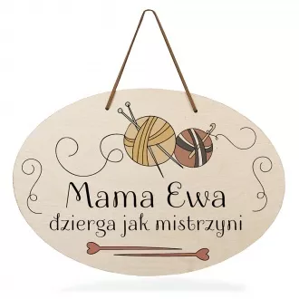 Tabliczka personalizowana "Dzierganie"