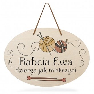 Tabliczka personalizowana "Dzierganie"