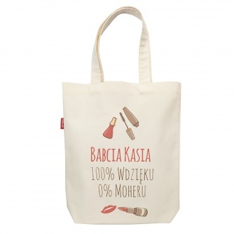 Torba z imieniem "Babcia - 100% luzu, 0% moheru"