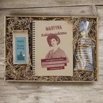 Zestaw "Kobieta sukcesu" z personalizowanym notesem