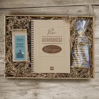 Zestaw "Pani Kierowniczka" z personalizowanym notesem