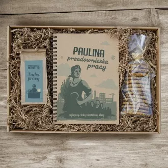 Zestaw "Przodowniczka" z personalizowanym notesem