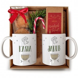 Zestaw herbaciany dla dwojga z kubkami