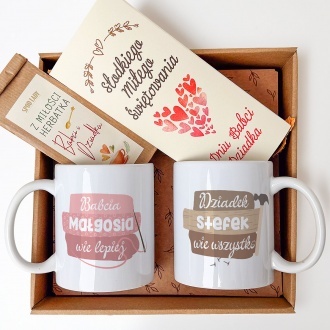 Zestaw personalizowanych kubk�w dla zgodnych Dziadk�w