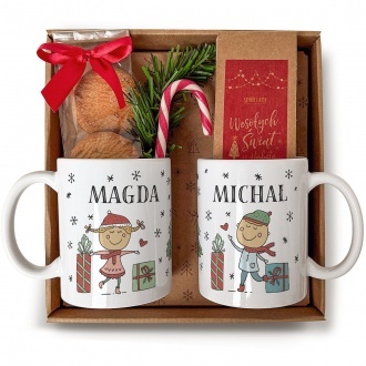 Zestaw witeczny dla dwojga z kubkami