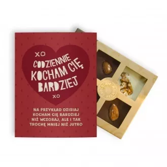 Mini czekoladki "Codziennie kocham Cię bardziej"
