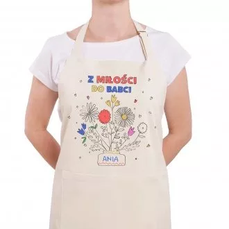 Fartuch do kolorowania "Bukiet dla babci"