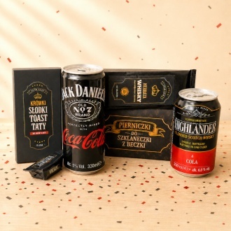 Podw�jna whisky z col� i s�odyczami dla Taty