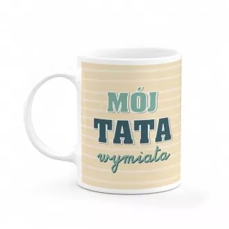 Kubek "Mj Tata wymiata" - wzr krawat