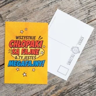 Pocztwka dla megafajnego chopaka