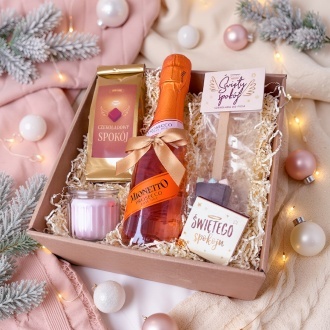 Zestaw z Prosecco Rose i wiec