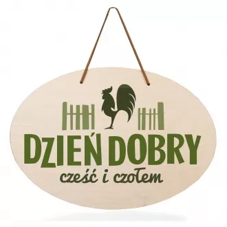 Tabliczka drewniana "Dzień dobry"