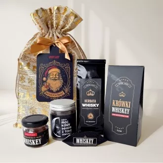 Zestaw z herbat whisky i krwkami o smaku whisky