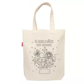 Torba "Bukiet dla babci" do kolorowania