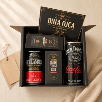 Podw�jna whisky z col� i s�odyczami dla Taty