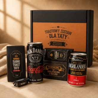 Podw�jna whisky z col� i s�odyczami dla Taty