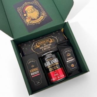 witeczny zestaw z whisky i sodkociami