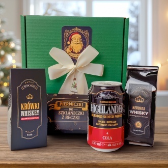 witeczny zestaw z whisky i sodkociami