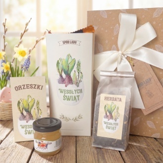 Zestaw Wielkanocny z �yczeniami i s�odko�ciami
