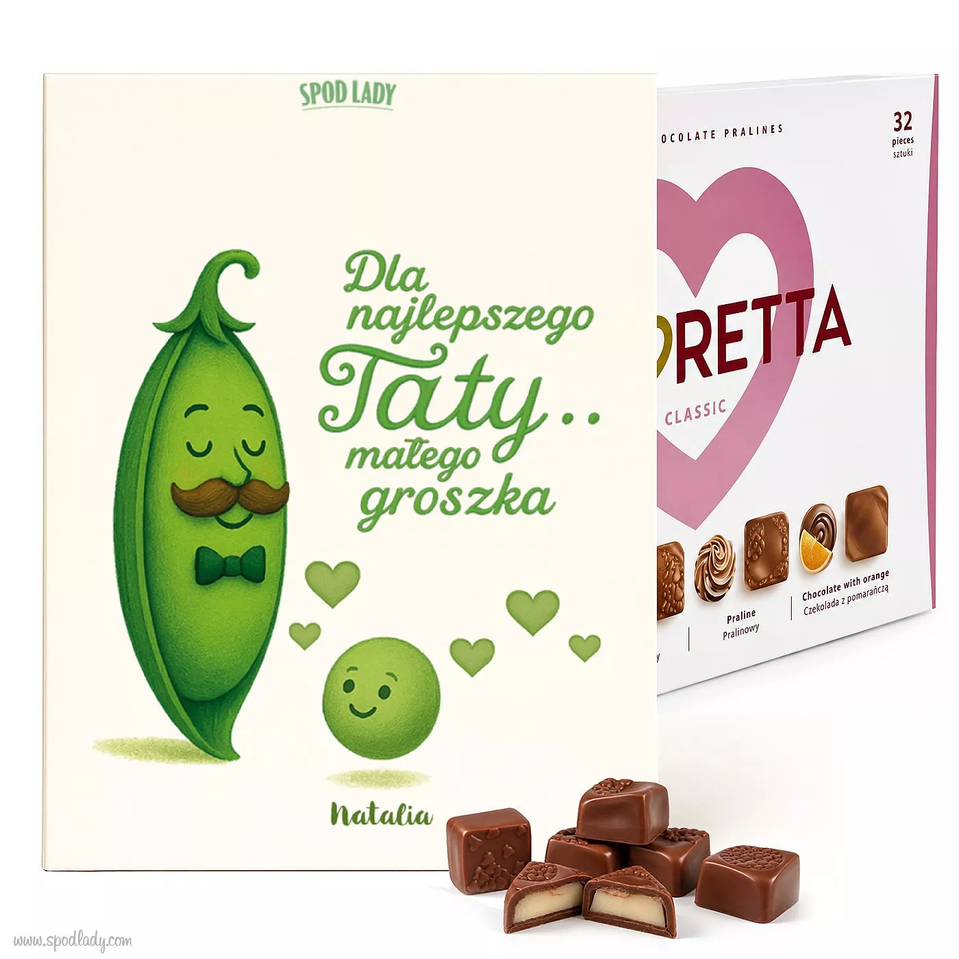  Bombonierka dla Taty 1 groszka