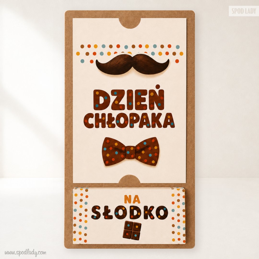 Poczt�wka na "Dzie� Ch�opaka" z czekoladk�