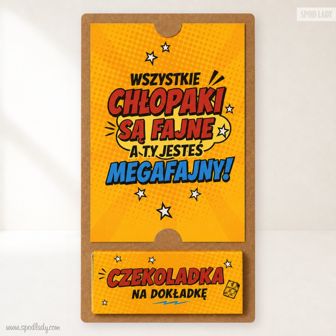 Poczt�wka dla megafajnego ch�opaka z czekoladk�